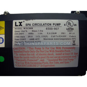 Circulation Pump Jacuzzi / Sundance 230V 1.5" MBT 1.0 amp - Image 3