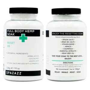 Full Body Hemp Crystals: Reset 06 - Herbal Woods + Cooling Mint 19oz SZ750 - Image 3